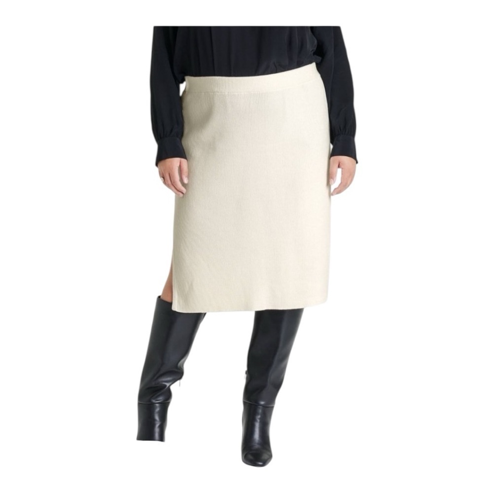 NWT Ava & Viv Off- White Women's Pencil Skirt 2X